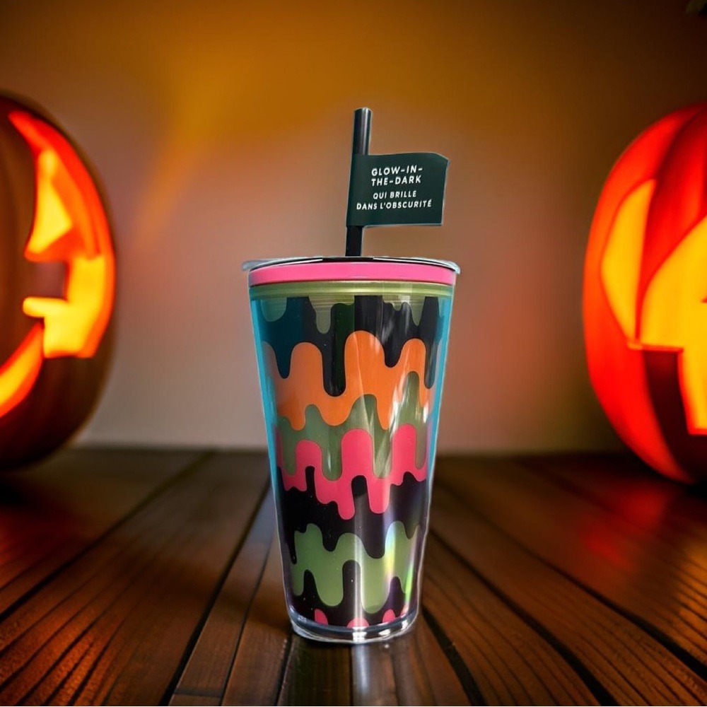 Starbucks Halloween Tumbler 2023 Glow in the Dark Slime Drip By madefortheloveof